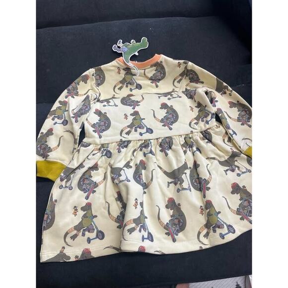 Rexy Girl's Long Sleeve Dinosaur Dress Size 2 - Picture 2 of 4